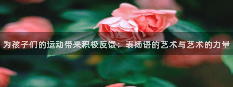 球速体育：为孩子们的运动带来积极反馈：表扬语的艺术与艺术的力量